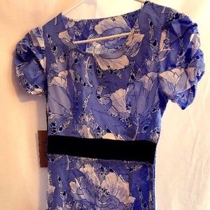 Shabby Apple Blue Floral Dress sz XS